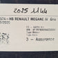 RENAULT MEGANE IV - TCE 140 INTENS - ESSENCE - VHU 2025 1144