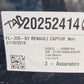 RENAULT CAPTUR - 1.5 DCI - GAZOLE - VHU 20252414