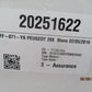 PEUGEOT 208 - 1.2 PURETECH - ESSENCE - VHU 2025 1622